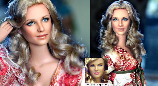 Bionic Woman Lindsay Wagner custom doll repaint