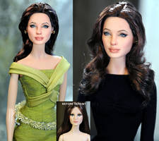 Custom Angelina Jolie Doll Repaint