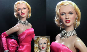 Marilyn Monroe custom doll repaint by Noel Cruz