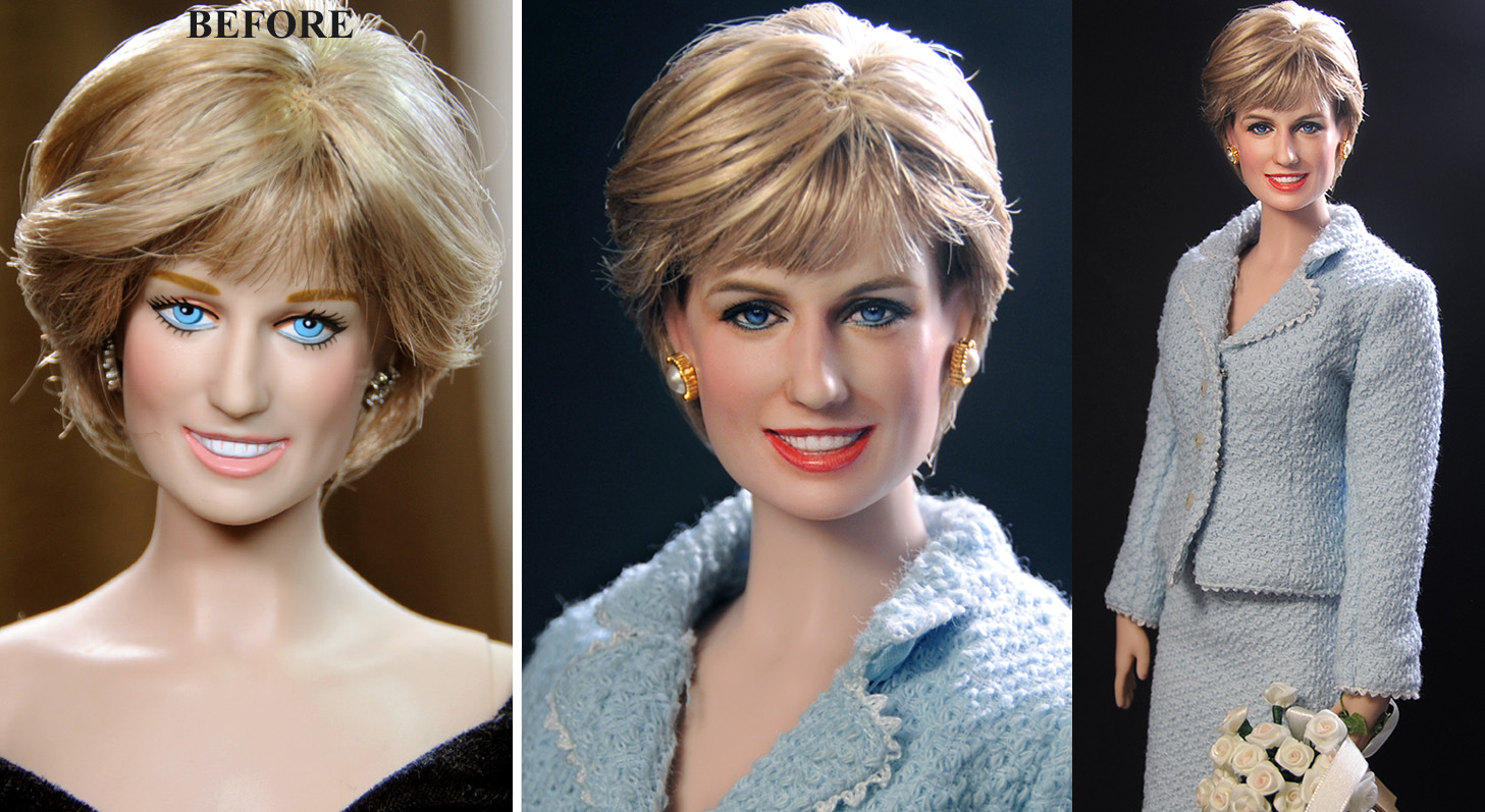 Princess Diana custom doll repaint by Noel Cruz