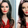 Angelina Jolie custom doll art repaint