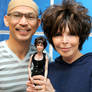 With songrwiter Carole Bayer Sager and custom doll