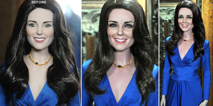 custom doll repaint Kate Middleton