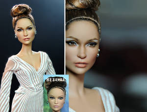 JLo Jennifer Lopez doll repaint by Noel Cruz