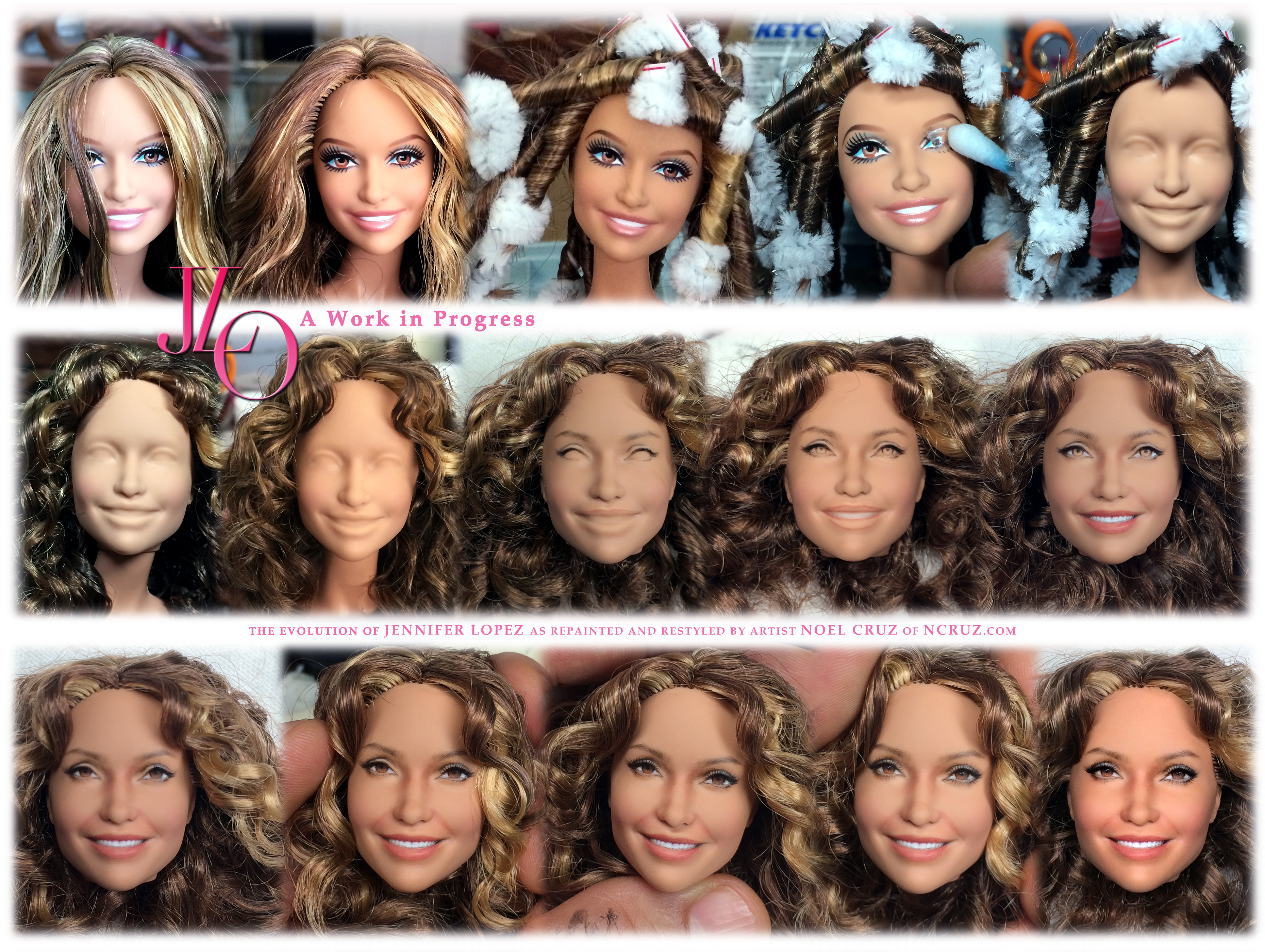 Jennifer Lopez doll repaint WORK IN PROGRESS