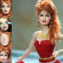 Cyndi Lauper custom doll repaint transformation