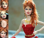 Cyndi Lauper custom doll repaint transformation by noeling