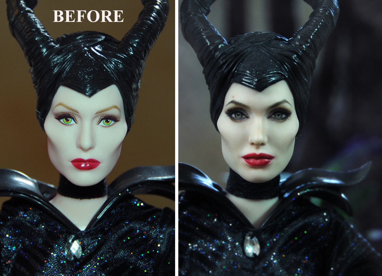 Angelina Jolie Maleficent Doll Repaint - Noel Cruz