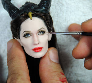 Angelina Jolie Maleficent coronation doll - WIP