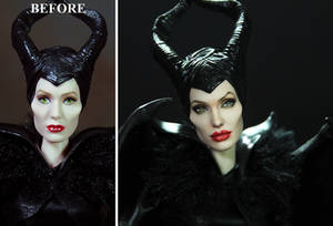 Doll Repaint Angelina Jolie Maleficent - Noel Cruz