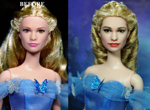 Cinderella 2015 Lily James doll custom repaint