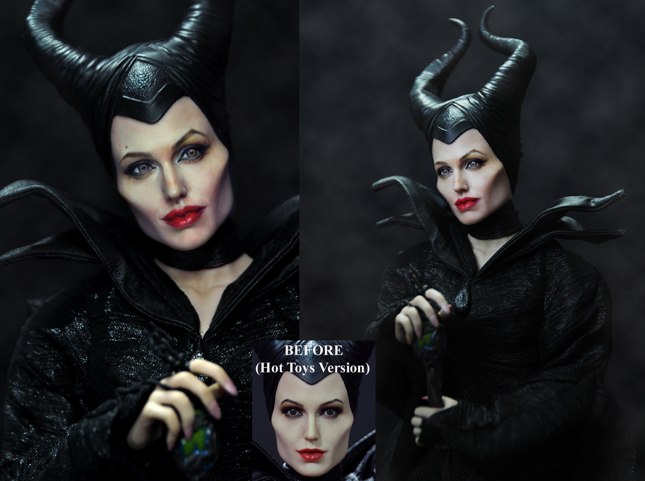 Hot Toys Doll Repaint Angelina Jolie Maleficent