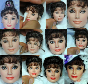 Repaint Process - My Fair Lady Audrey Hepburn doll