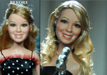 1990s style Mariah Carey - custom doll repaint by noeling