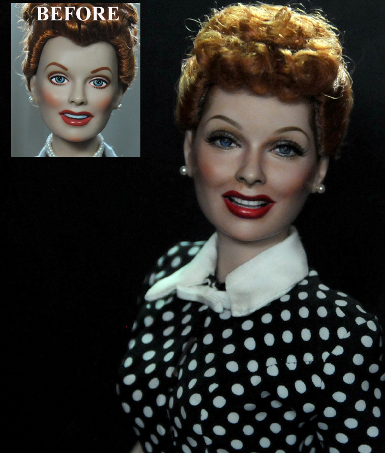 I LOVE LUCY LUCILLE BALL doll repaint
