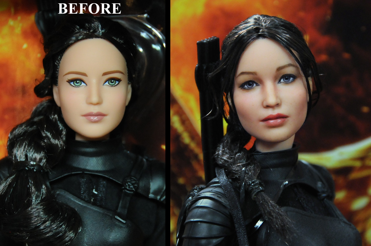 Hunger Games Katniss Everdeen doll custom repaint