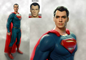 Henry Cavill Superman custom doll / figure repaint by noeling