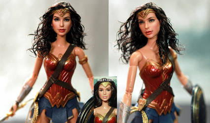 Wonder Woman Gal Gadot custom doll repaint by noeling