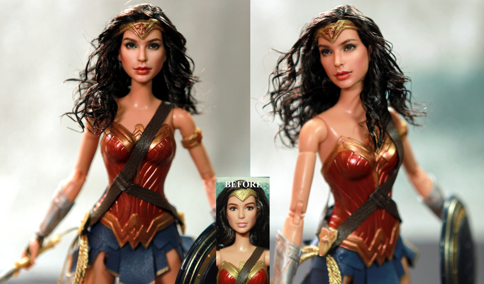 Wonder Woman Gal Gadot custom doll repaint