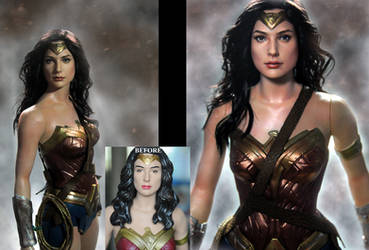 Wonder Woman Gal Gadot custom doll repaint by noeling