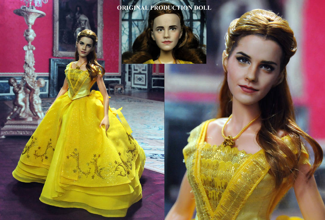 Doll Repaint Emma Watson Beauty and Beast Belle by noeling