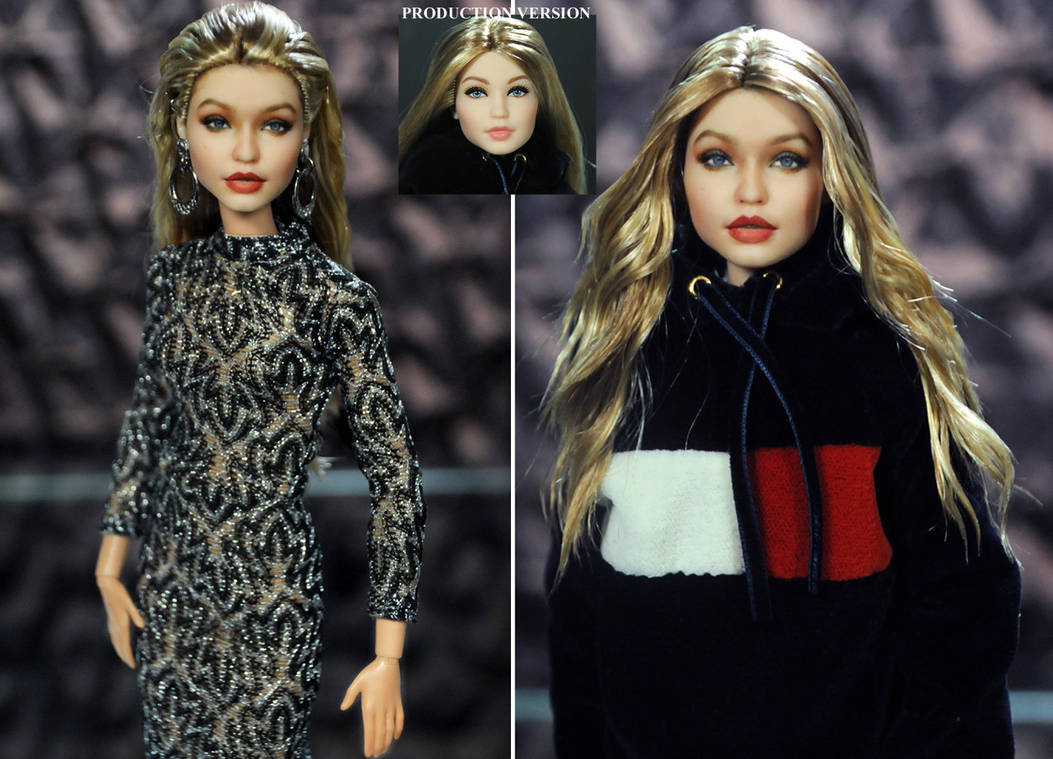 Gigi Hadid custom doll repaint by Noel Cruz by noeling