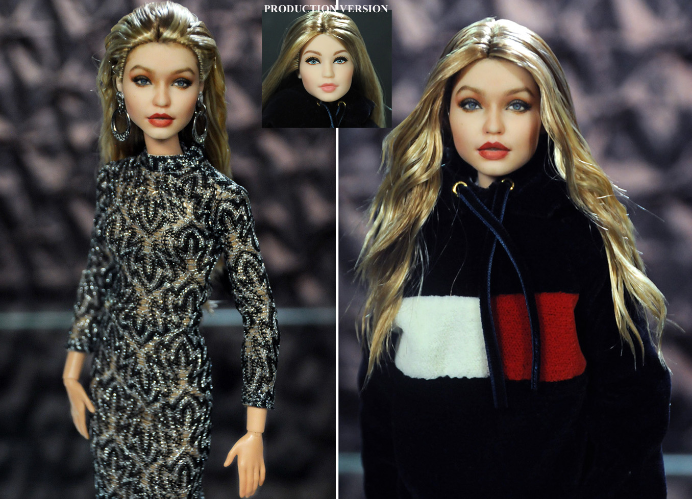Gigi Hadid custom doll repaint by Noel Cruz by noeling