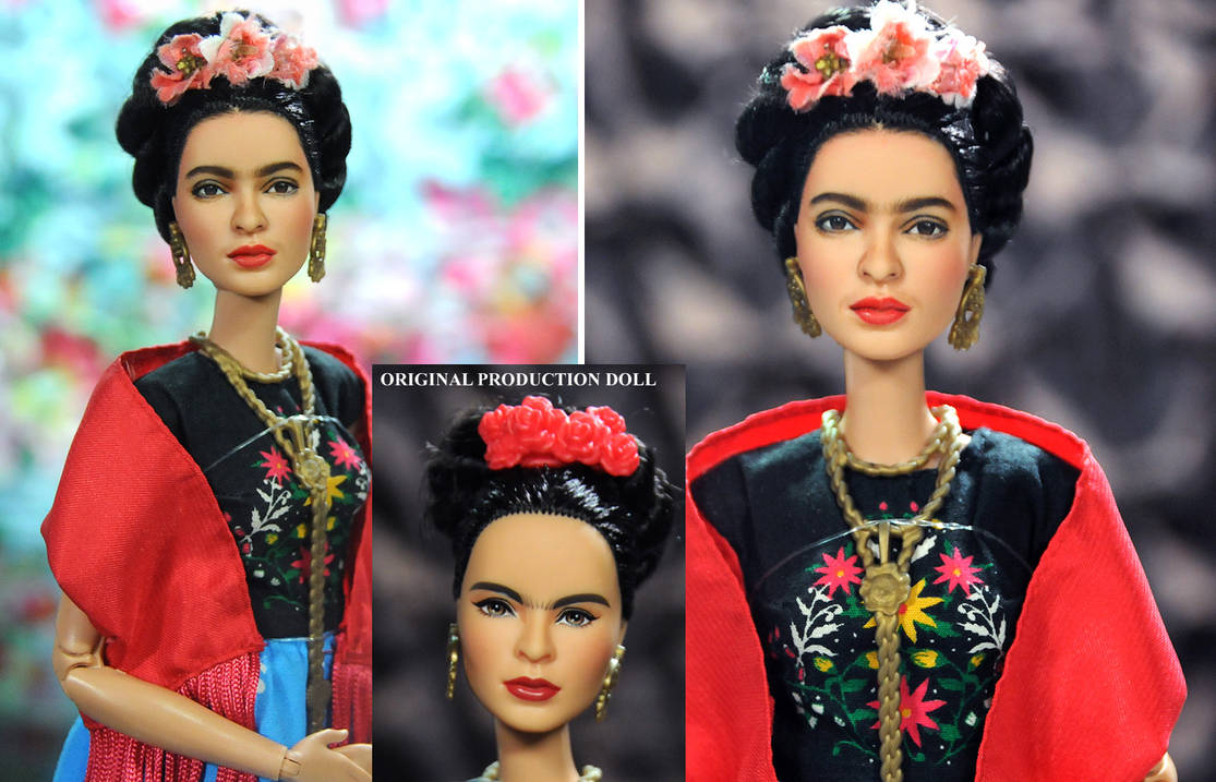 Frida Kahlo custom doll repaint by Noel Cruz by noeling
