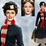 Doll Repaint of Julie Andrews as Mary Poppins