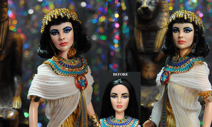 Doll Repaint Elizabeth as Taylor Cleopatra