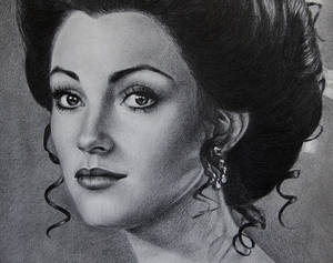 Jane Seymour drawing portrait