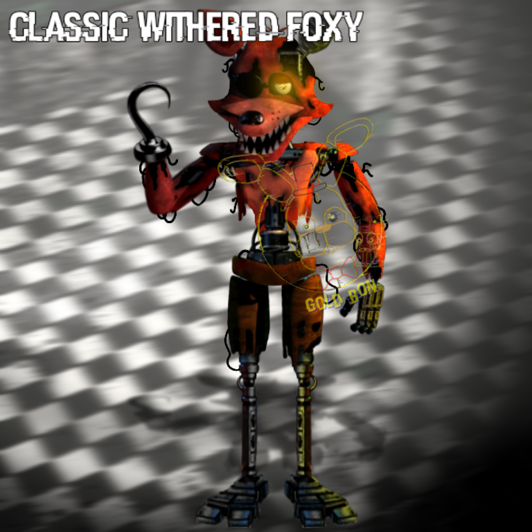 Classic withered foxy (edit) by DarkBon on DeviantArt