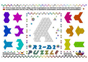 Magic-Triangles Paper-Hexiamond-Gamepieces-10a