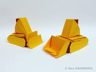 Origami Bulldozer and Drott