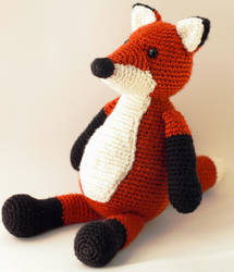 Cute Red Fox Amigurumi Crocheted Plushie