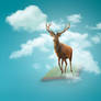 Deer in 3D look