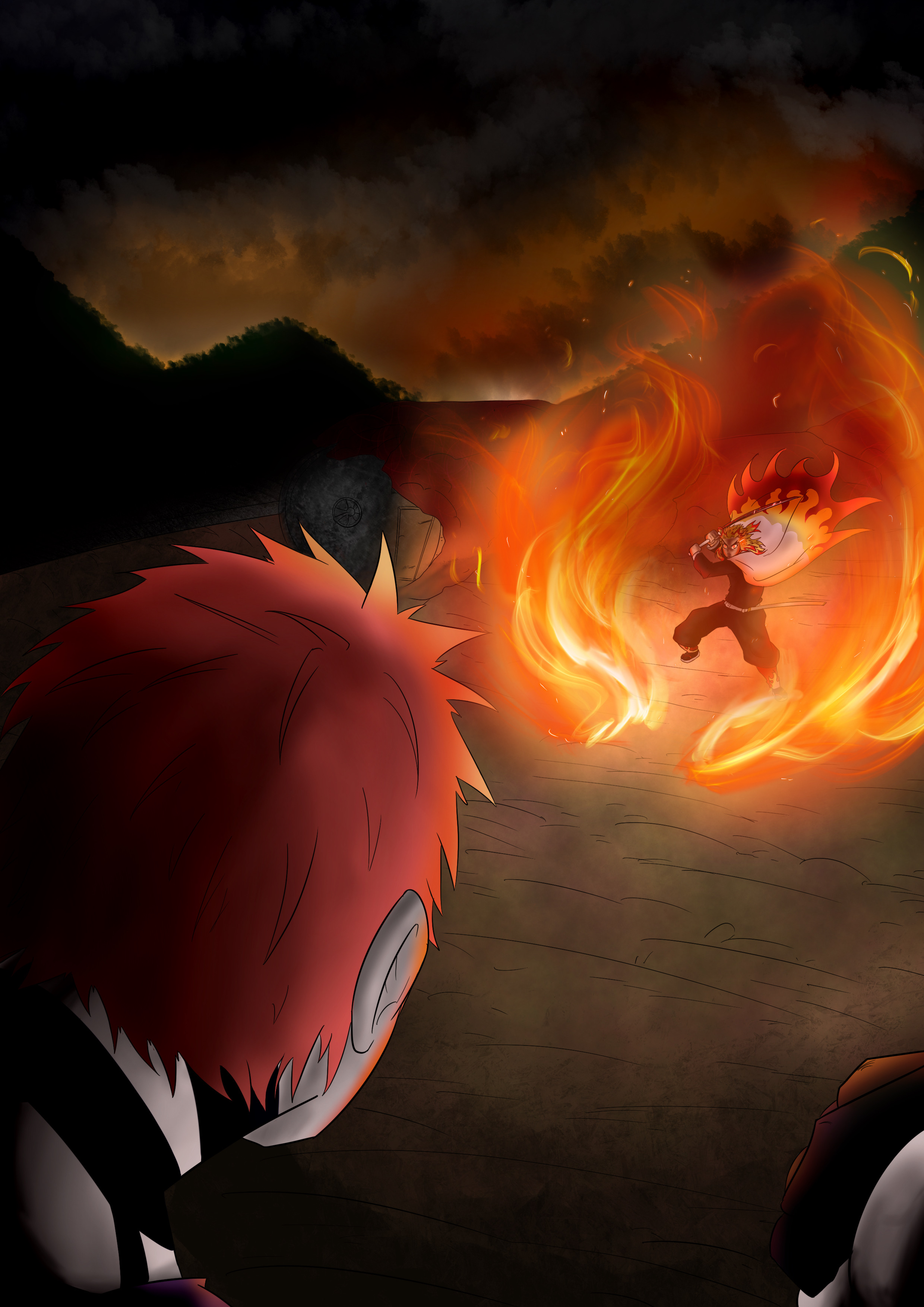 Rengoku vs Akaza by LinoZomber on DeviantArt