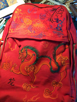 Designed dragon backpack 