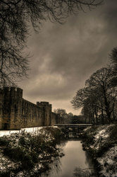 Snowy Cardiff Castle