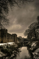 Snowy Cardiff Castle