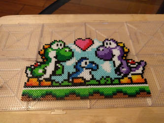 Yoshi Family Perler 