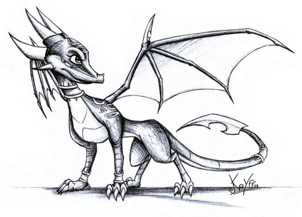 The Legend Of Spyro - Cynder - Drawing By Kryffa On Deviantart
