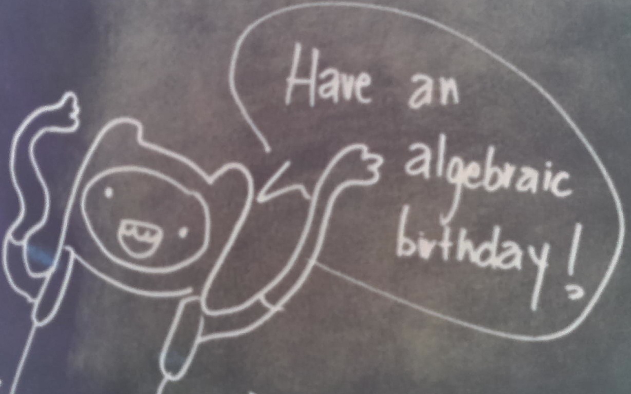 Have an algebraic b-day