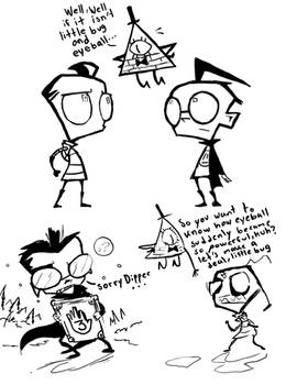 ZIM X BILL CIPHER DOODLES