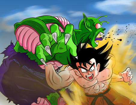  Goku vs Piccolo Jr REMASTERIZADO by BattenfelderART on DeviantArt