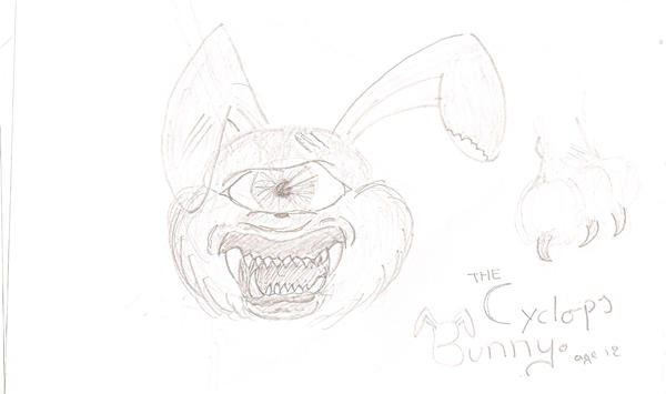 cyclops bunny by redpoppy11 on DeviantArt