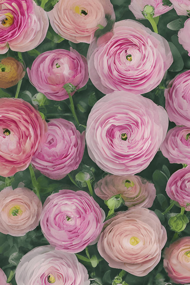 Baby Pink Ranunculus Computer Background Floral iPhone Wallpaper Pink Ranunculus Background by WakeMeUpInMadrid ...