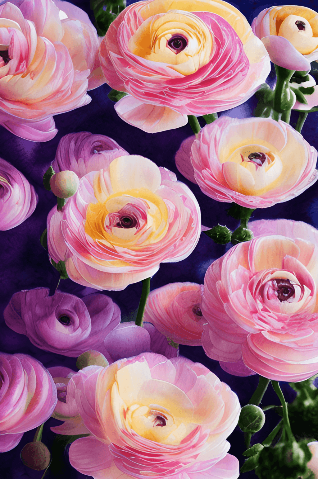 Pink Ranunculus Wallpaper