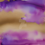 Violet and Gold Watercolor Wallpaper