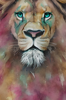 Watercolor Lion